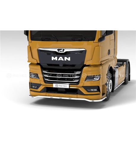 [84854661] Stainless Steel Spoilerbar "F-Liner" for MAN TGX 2020+ | 5 White + 2 Amber LEDs