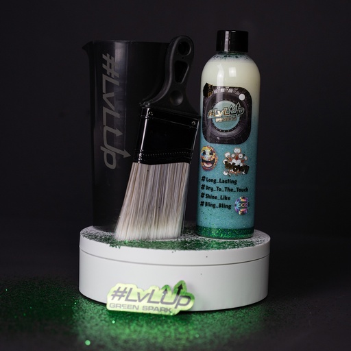 [50310006] LvLup - Tireshine 250ml - Green Glitter Edition