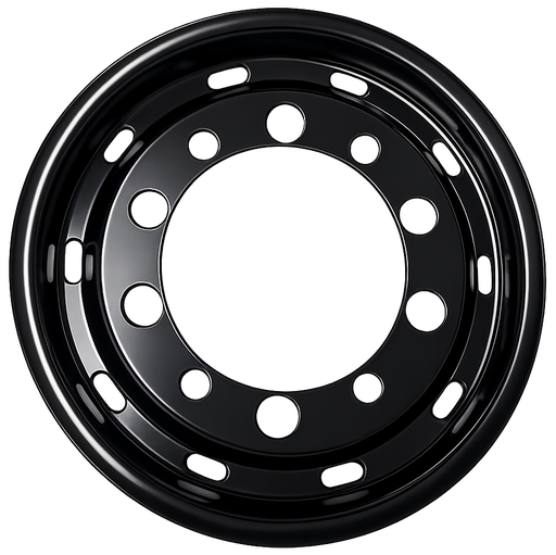 [31115322B] RVS Super-Single wielscheel 22,5" Voor-as - Black Edition