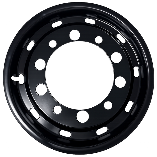 [31115422B] RVS Super-Single wielscheel 22,5" Voor-as - Black Edition