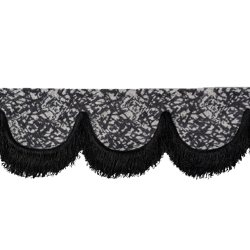 [44050303] Nedking Front Curtain | Danish Grey | Black Fringes