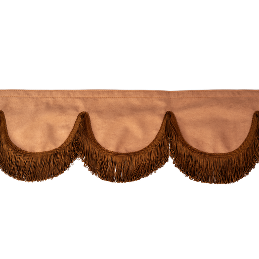 [44050313] Nedking Front Curtain | Brown Alcantara / Suède Look