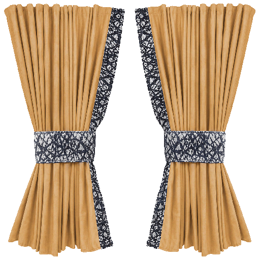 [44050213] Nedking Side Curtains | Caramel | Danish Gray | 95cm