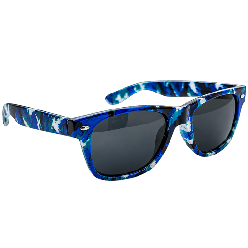 [500402] Zonnebril Blauwe Deense Stof Motief