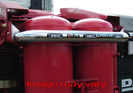 [82DCS03] RVS ChassisBar voor DAF 6x2 Midlift Modellen met Verticale Luchttanks