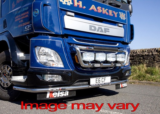 [82DLA07/W] Aluminium LoBar voor DAF CF Euro 6 | 5 Witte + 2 Oranje LEDs