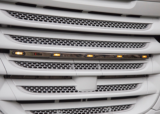 [82DLEDS01/A] RVS LedBar voor DAF XF106 & CF Euro 6 | 5 Oranje LEDs