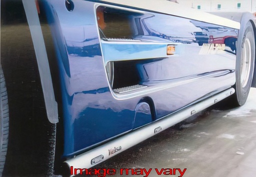 [82DSA07] Aluminium SideBars voor DAF XF105 | Wielbasis 3800mm | 5 Oranje LEDs