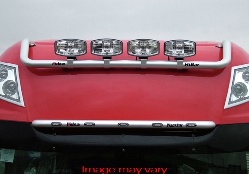 [82DVA01/A] Aluminum VisorBar for DAF XF105/XF106 Super Space Cab | 5 Amber LEDs