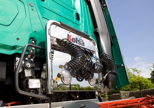 [82MBAS13/6] Stainless Steel Airbar for Mercedes Actros MP4 & MP5 | 6 Red LEDs