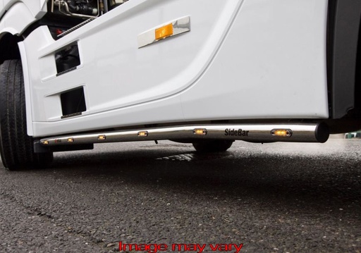 [82MBSS13] SideBars St. Steel - Mercedes Actros MP4 Wb 3700mm 2011+ - 6 Amber LED