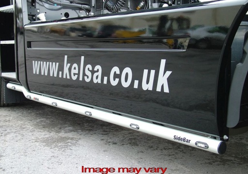 [82RSA02] Aluminium Sidebars voor Renault Magnum 2008+ | Wielbasis 4120mm | 6 Oranje LEDs