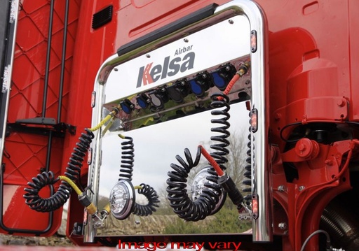 [82SAS01/6] Stainless Steel AirBar for Scania P-G-R-T Series | 6 Red LEDs