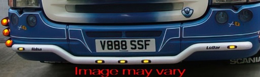 [82SLA05/A] Aluminium LoBar voor Scania R1 met Lage Bumper | 5 Oranje LEDs