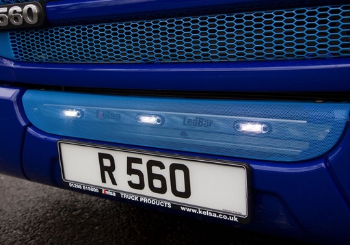 [82SLED01/W] Stainless Steel LedBar for Scania R2 with Low Bumper | 3 White LEDs