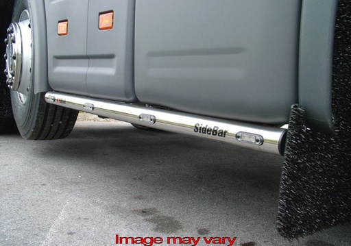[82SSS08] RVS SideBars voor Scania 4 & R-Serie 6x2 Midlift | 4 Oranje LEDs