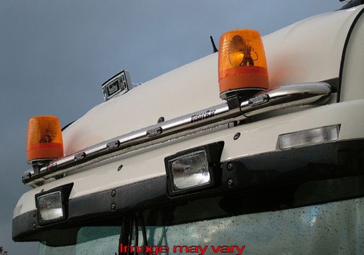 [82SVS08/A] Stainless Steel VisorBar for Scania 4 & R Series Highline | 5 Amber LEDs