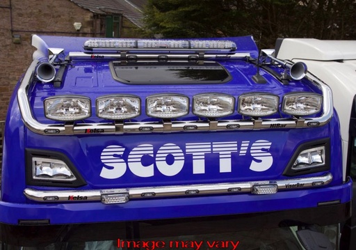 [82SVS20/W] RVS Visorbar voor Scania R&S NextGen Highline | 5 Witte LEDs