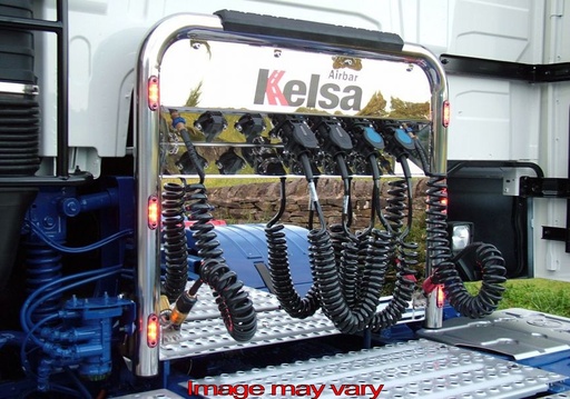 [82VAS20] Stainless Steel AirBar for Volvo FH4 & FH4B | 6 Red LEDs