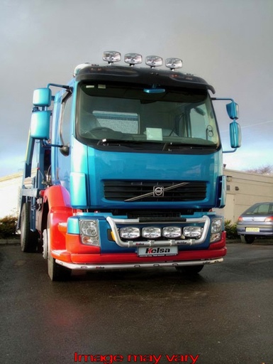 [82VLA03/A] Aluminium LoBar voor Volvo FL 2007+ met Standaard Bumper | 7 Oranje LEDs