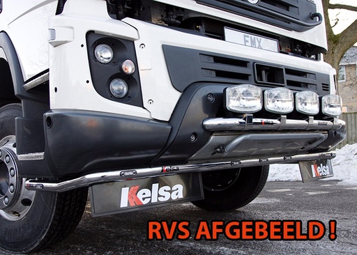 [82VLA08/W] Aluminum LoBar for Volvo FMX II | 5 White & 2 Amber LEDs