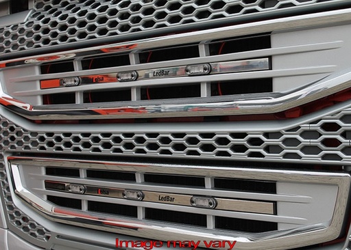 [82VLEDS01/A] RVS LedBar voor Volvo FM/FH4/4B | 3 Oranje LEDs