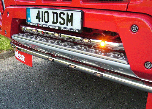 [82VLEDS09/A] RVS LedBar voor Volvo FMX II | 3 Oranje LEDs