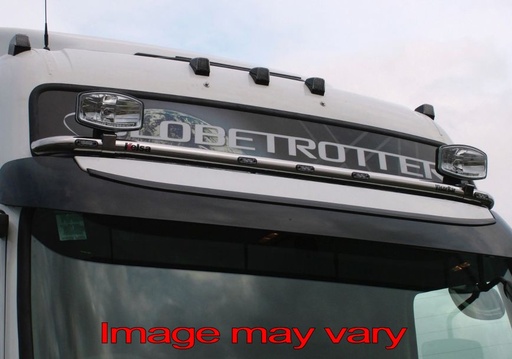 [82VVS01/W] Stainless Steel VisorBar for Volvo FM/FH2 | 5 White LEDs