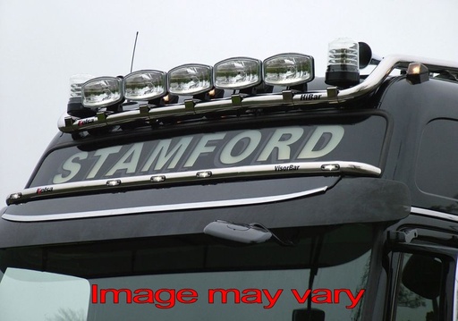 [82VVS02/W] VisorBar RVS voor Volvo FM/FH3 | 5 Witte LEDs