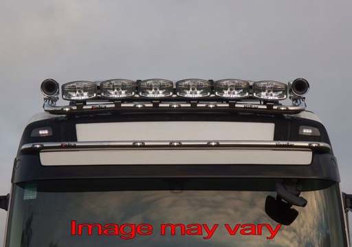 [82VVS20/W] Stainless Steel VisorBar for Volvo FH4 Globe/Globe XL | 5 White LEDs