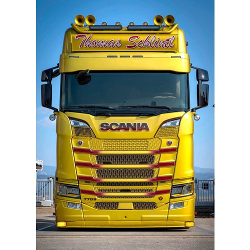[2SCNGOSXST4LG] Bumperspoiler voor Scania NextGen met Medium Bumper | Type 4 Kort | 2x Gele Talmu