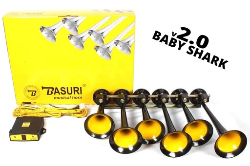 [30532214] Basuri Baby Shark 2.0 Airhorn 12/24V - 18 Melodieën