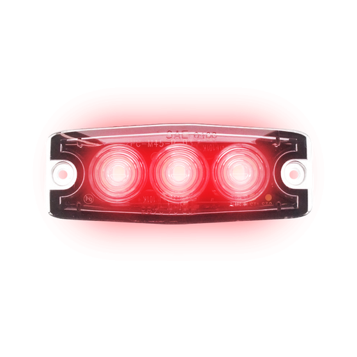 [4635012R] Ultradunne 3-LED Flitser - Rood