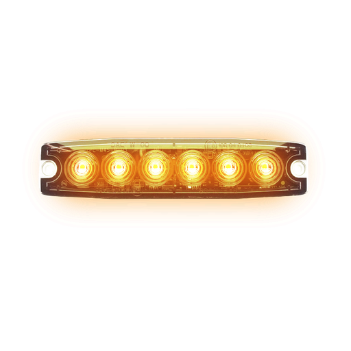[4635013A] 6-LED Flitser Ultradun - Oranje