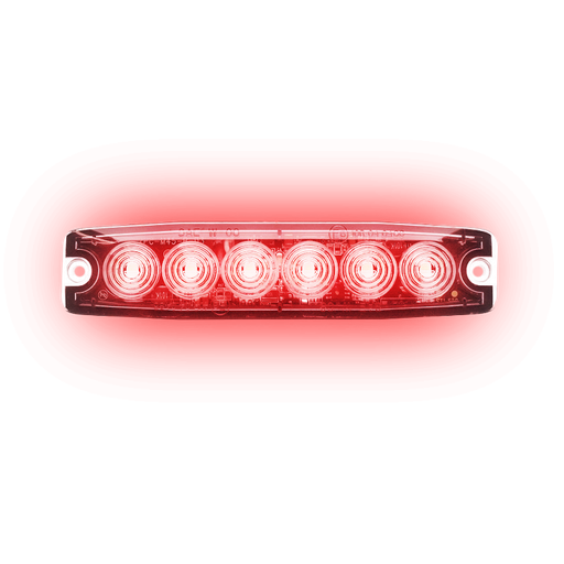 [4635013R] Ultradunne 6-LED Flitser - Rood