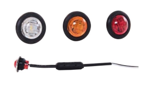 [46350232] Rood LED Positielicht Rond 12/24V | Rode Lens