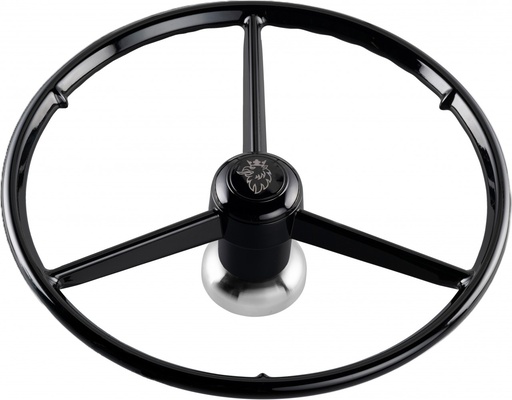 [500953] 3-Spoke Steering Wheel for Scania R-Series Steamline & NextGen | Black with Griffin Logo