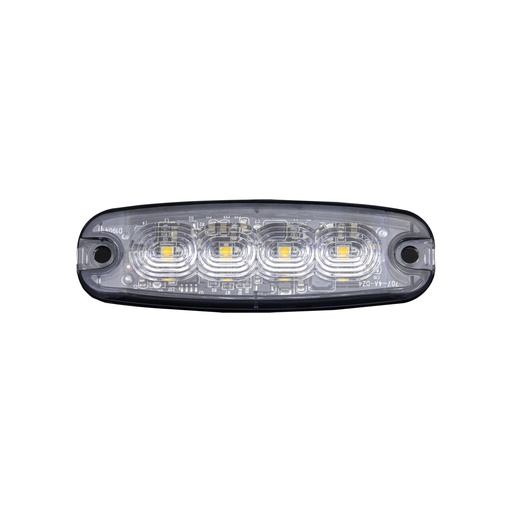 [5850202HP-A] 4 LED Flitser Ultradun - Oranje 9-30V