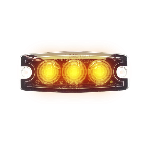[4635012A] 3-LED Ultra Thin Strobe Light - Amber