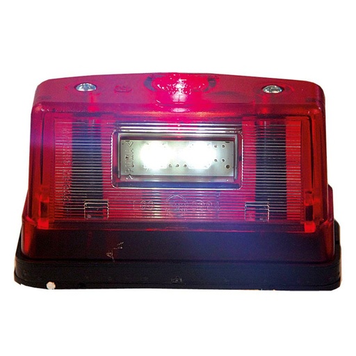 [5800031] 2-LED Kentekenplaatlicht | Rood 12/24V