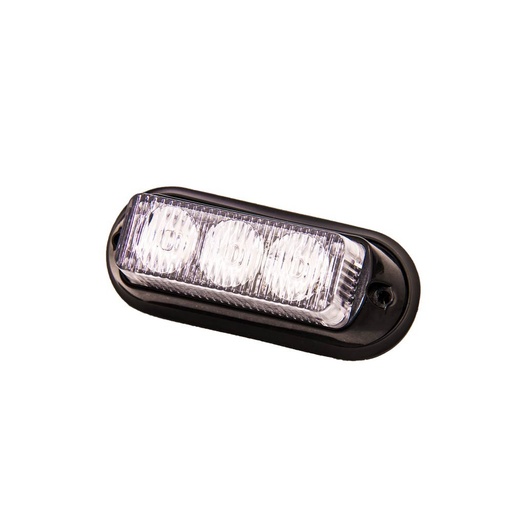 [5850155-A] 3-LED Strobe Light Amber 12/24V | Surface Mounting