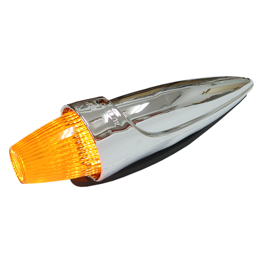 [4635732A-LED] Torpedo LED Toplamp Chroom - Oranje met Oranje Lens