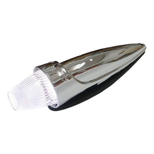 [4635732W-LED] Torpedo Toplamp LED Chroom | Wit met Heldere Lens