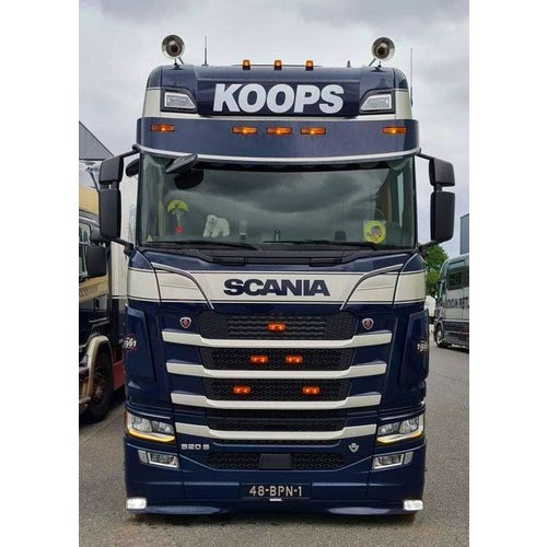 [2SCNGOSXSTLWT3] Bumperspoiler voor Scania NextGen met Lage Bumper | Type 3 | 2x Witte Talmu