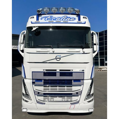 [2VFH4XXOSTLW] Bumperspoiler voor Volvo FH4/4B | Type 1 | 12cm Dieper | 2x Witte Talmu