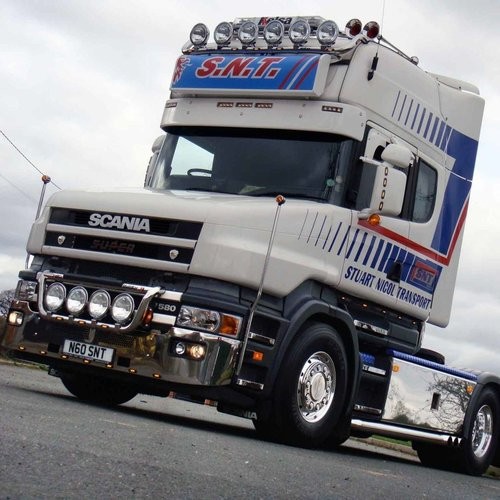 [7SC4RTL2DT] Sunvisor for Scania 4 Series Topline | Type 2D | 5 Lightholes