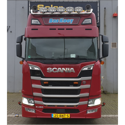[7SCNG4AFBN5] Zonneklep voor Scania NextGen | Rechte Onderkant | 5 Lampgaten