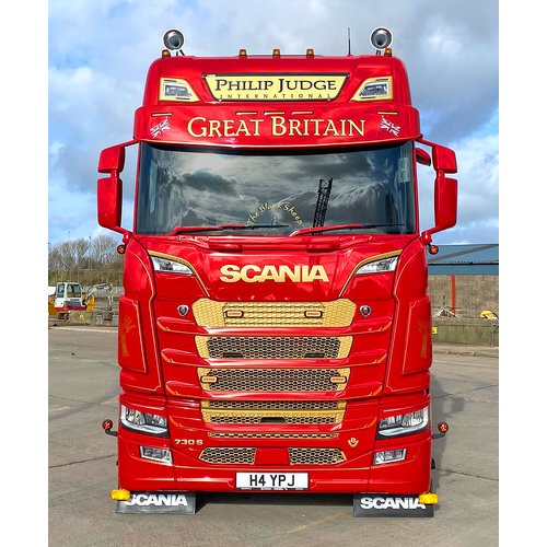 [7SCNG5ARBN5] Zonneklep voor Scania NextGen | Gebogen Rand | 5 Lampgaten