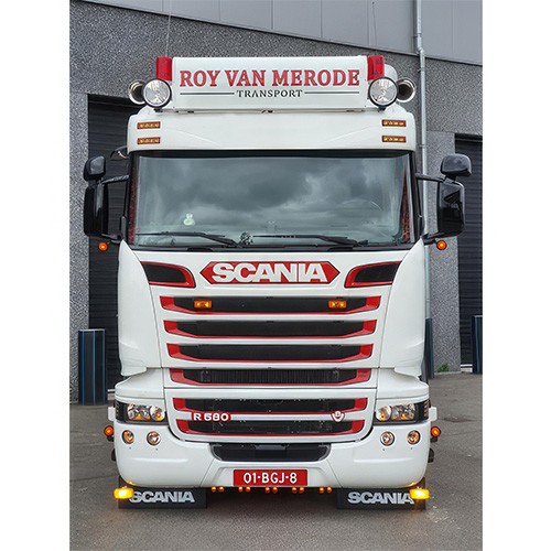 [7SCST3AML] Zonneklep voor Scania Streamline 2013+ Topline | Type 3A | Met Lijn | 4 Lampgaten
