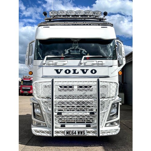 [7VFH4CPXLN2] Zonneklep XXL voor Volvo FH4 | 2 Lampgaten Boven